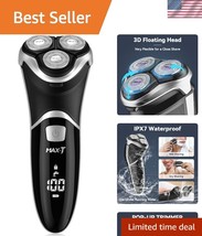 Precision Electric Shaver for Men with Waterproof 3D Rotary Head &amp; Trave... - $60.00