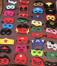 Superhero Masks Party Favors for Kids 36 Pcs Kids Super Hero Cosplay NEW - £18.59 GBP