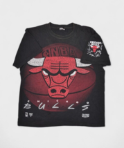 Vintage Chicago Bulls T Shirt Mens L Textured Big Bull Changes NBA Made ... - £66.40 GBP