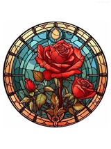 Diamond Rose Art Kit - Stunning Stained Glass Flower Painting, DIY 5D Diamond Cr - £35.12 GBP