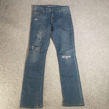 Gap Kids 1969 Distressed Jeans Size 14 Regular Slim Medium Wash Adjustable Waist - £12.04 GBP