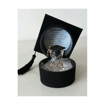 Graduation Gift Keepsake crystal teddy bear in message box Graduation Pr... - $17.00