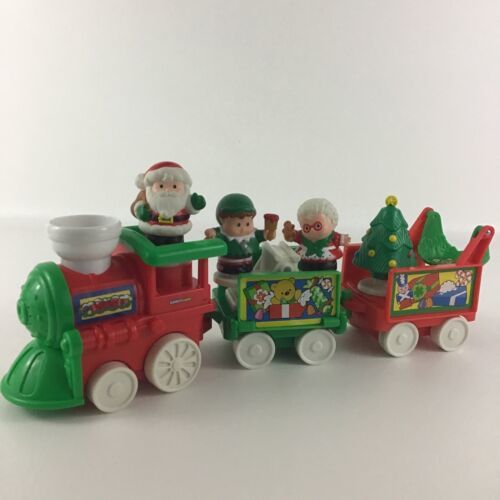 Fisher Price Little People Musical Christmas Train Holiday Santa Elf Vintage Lot - £61.91 GBP