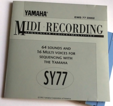 Yamaha SY77 MIDI Recording Voice Sound Set on Floppy Disk + Original Art... - £38.91 GBP