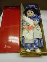 RARE Vintage Brinn&#39;s Marcia 13&quot; Doll w/ Box and COA, 1986 holding 3 babies  - £14.78 GBP