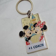 Disneyland Resort #1 Coach Keychain Mickey Minnie Sleeping Beautys Castle Gift - $13.04