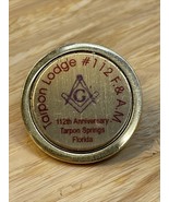 Vintage Tarpan Lodge #112 F. &amp;A.M. 112th Anniversary Lapel Pin Pinback K... - €8,43 EUR
