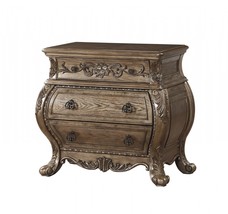 34 Inch Champagne Novelty Three Drawers Solid Wood Nightstand - €923,44 EUR