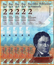 VENEZUELA 2012 Lot 5  UNC 2 Bolivares Banknote Paper Money Bill  P-88 - £2.25 GBP