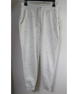 Women&#39;s Fleece Heart Sweatpants, Olive + Oak Loungewear, Size Medium Pants - £20.86 GBP