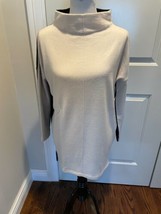 EUC D. EXTERIOR Cashmere Blend Cream and Black Tunic SZ M Made in Italy - $88.11