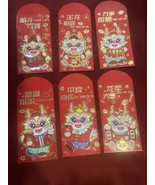 Festival Supplies Chinese New Year Gifts 2024 Dragon Spring Envelopes Set 6 - $17.29 CAD