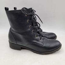 Sun &amp; Stone Frannie P Women&#39;s Combat Boots Size 8.5 Black - £15.74 GBP