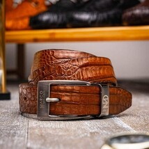 Marco Di Milano genuine exotic caiman fuscus-belly belt Riccardo Bay Apache image 4