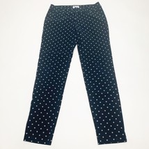 Old Navy Pixie Womens Pants Black Size 4 Mid Rise Button Ankle Polka Dot Stretch - £8.30 GBP