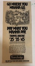 1988 Travelodge Hotels Vintage Print Ad pa22 - £4.66 GBP