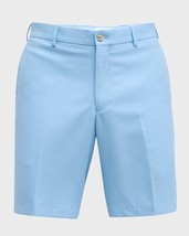 Peter Millar Men&#39;s Salem High Drape Performance Shorts in Cottage Blue Size 35 - $74.99