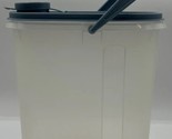 Vintage Tupperware #587-3 Clear Storage Container With Light Blue Lid U250 - $18.99