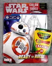 Disney Star Wars Color &amp; Trace Coloring Book with Sticker 24 Crayola Cra... - £6.90 GBP