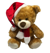 Dan Dee Collector&#39;s Choice Christmas Hat Scarf Teddy Bear 12” Plush Stuffed - £15.86 GBP