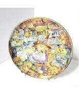 Scaredy Cats Halloween Cat Witch Decor Display Plate Country Kitchen Bil... - $404.81 MXN