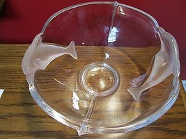 LENOX CRYSTAL FROSTED DOLPHINS BOWL[*lenx] - £67.25 GBP