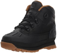 Timberland Unisex-Kid&#39;s Euro Hiker Shell Toe Fashion Boot, Black Full Grain, 5.5 - £62.79 GBP