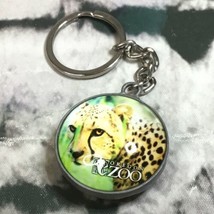 Oregon Zoo Keychain Cheetah Leopard Souvenir Portland Travel Key Ring - £9.32 GBP