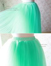 Mint Green Tulle Maxi Skirt Outfit Women Custom Plus Size Tutu Skirt for Wedding image 4