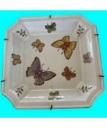 Andrea By Sadek Butterfly Dish Plate 8 Inch Gold Trim With Special Hanger - £22.47 GBP