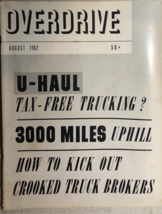 OVERDRIVE vintage Trucking Magazine  August 1962 - £59.34 GBP