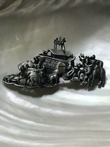 Estate AJC Signed Carved Pewter NOAH’S ARK Figural Pin Brooch – marked on - £13.82 GBP