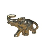 Vintage Ceramic Elephant Figurine Gold Painted - $7.92