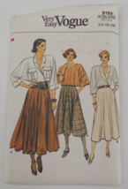 VERY EASY VOGUE PATTERN #9169 MISSES&#39; FLARED SKIRT SIZES 14-18 POCKET UN... - $17.99