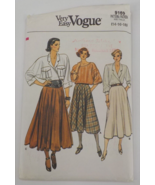 VERY EASY VOGUE PATTERN #9169 MISSES&#39; FLARED SKIRT SIZES 14-18 POCKET UN... - £14.42 GBP