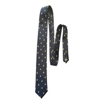 Van Heusen Pineapple Tie – Navy Blue Silk Necktie – 58&quot; – Tropical Novel... - $12.60