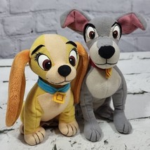 Disney Lady And The Tramp Plush 6&quot; Stuffed Animals Lot Of 2 Characters A... - $19.79