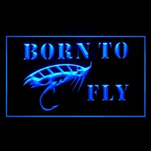 190166B Fishing Born to Fly Lure Fish Tool Sustainable Popular LED Light Sign - £16.98 GBP