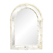Large Vintage Serge Roche Gampel Stoll White Lacquered Palm Mirror circa... - $14,416.68 MXN