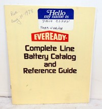 Vintage Eveready Battery Complete Line Catalog &amp; Reference Guide 1978 - £24.12 GBP