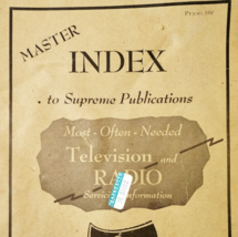 1971 Master Index To Television &amp; Radio And Servicing Information PB Boo... - $455.58 MXN