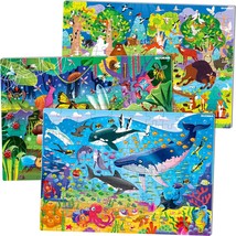 Floor Puzzles For Kids Ages 4-8  3 Jigsaw Puzzles For Toddlers 3-5 Years... - $54.99