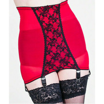 Women Bottom Shaping Girdle Floral Lace Garter Belt Wt 6 Wide Straps Metal Clip - £11.63 GBP