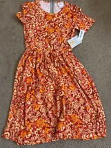 NEW! Lularoe Amelia Dress, Knee Length, Floral Print, 1/2 Zip, Pull Over... - £16.00 GBP