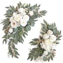 Faux Flower Swag Set Of 2 For Wedding Welcome Signs Floral Decorations A... - £57.06 GBP