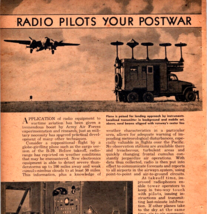 1945Vintage Radio Pilot Postwar Airlines Military Tech Article Popular M... - $29.95