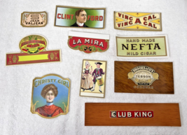 Lot of 10 Antique Cigar Box Tobacco Labels Christy Girl La Mira Club Kin... - $14.36