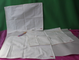 Vintage 3 Piece White TWA Branded Cloth Napkins - £23.21 GBP