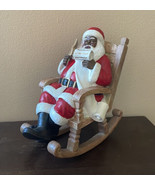 African American Santa Claus on Rocking Chair With His List New Christmas - $44.95