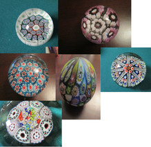 PAPERWEIGHT MURANO MILLEFIORE THOUSAND FLOWERS ITALY PICK ONE - $75.99